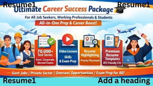 ATS Optimized Resume , Customized Cover Letter & Interview Preparation for 0 - 2 yrs experience jobseeker
